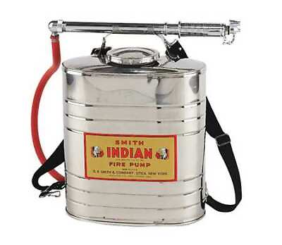 #ad Indian 179015 17 5 Gal. Fire Pump With Smith Pump Stainless Steel Tank