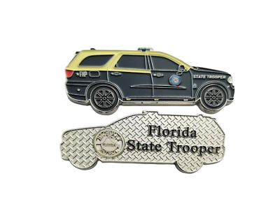 #ad Florida Highway Patrol Dodge Durango Patrol Car Challenge Coin State Police FHP