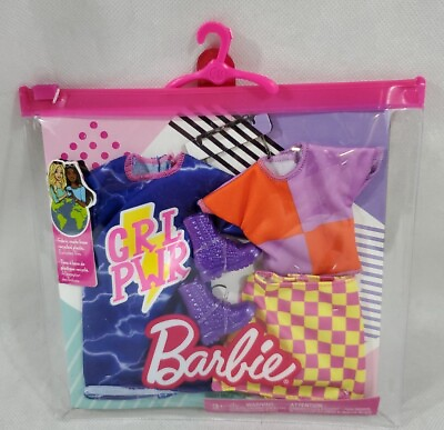 #ad Barbie Doll Clothes Fashion 2 Pack GIRL POWER Clothing Sealed New