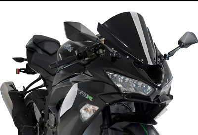 #ad NEW PUIG 3177N Racing Windscreen Black Kawasaki ZX 6R NINJA