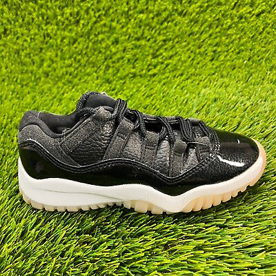 #ad Nike Air Jordan 11 Retro Boys Size 11C Black Athletic Shoes Sneakers 505835 001