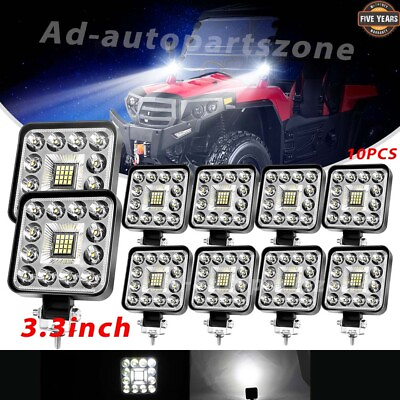 #ad 10X 3.3quot; Inch LED Work Light Bar for Pickup SUV UTV 4WD offroad Pods fog Lamps