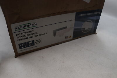 #ad 12 Pk Amerimax End with Outlet Aluminum White 5quot; 27010
