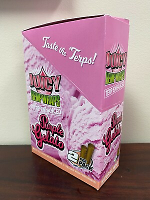#ad Juicy Jay’s Wraps Terps Purple Gelato Full Box 25 2ct Packs