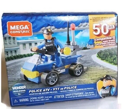 Mega Construx Wonder Builders 50 pcs Police ATV New in Box