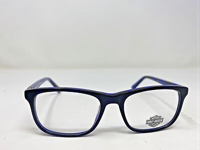 #ad #ad Harley Davidson Eyeglasses Frames HD0135T 090 49 16 130 Black Blue Full Rim PK43
