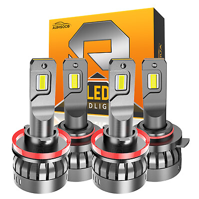 #ad H119005 LED Combo Light Kit Headlights HighLow Beam Bulbs 6000K Super Bright