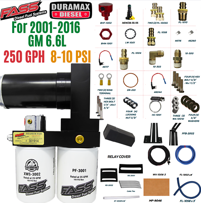 #ad FASS Titanium Series Diesel Fuel Lift Pump 250GPH for 2001 2016 GM Duramax 6.6L
