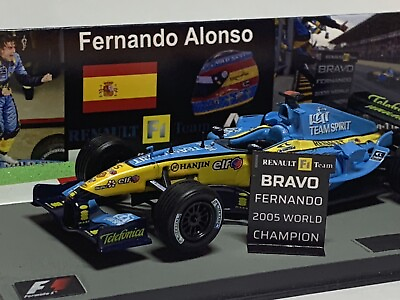 #ad Pitboard 1:43 Pizarra F1 Fernando Alonso Renault 2005 World Champion