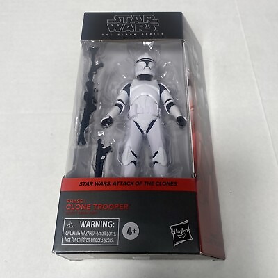 #ad Star Wars Black Series Phase 1 One Clone Trooper02 Attack Of The Clones NEW