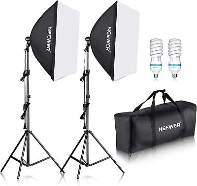 #ad #ad NEEWER 700W Equivalent Softbox Lighting Kit Photography Studio Lighting Kit