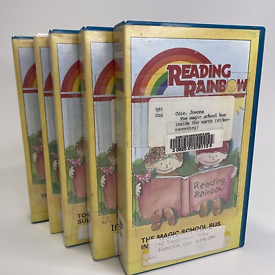 #ad Lot Of 5 Reading Rainbow LeVar Burton Movies VHS Cassette Tapes VG Rare LOT01
