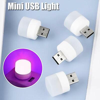 1x Portable USB LED Lamp Mini Night Light Small Round Mobile Lights Lamp