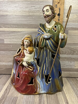 #ad Ceramic Nativity Statue Of thr Holy Family St. Joseph Mary and Child Jesus