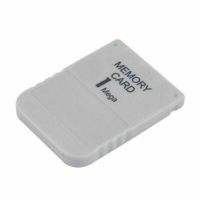 #ad 1MB Memory Card For Sony PS1 Playstation 1 PSX Game System White for Computer MO