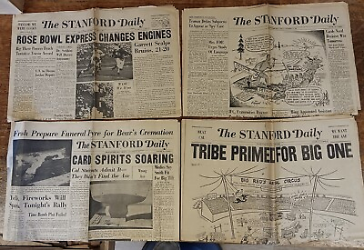 #ad Stanford Daily Newspaper Lot 10 Oct. 1953 To Feb. 1954 Plus Big Game Issue