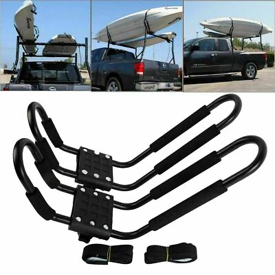 #ad Kayak Roof Rack Canoe Luggage Carrier Top J Bar Mounts For SUV Truck Car Rooftop