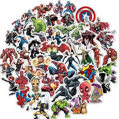 #ad 104pc Superhero Video Game Anime Vinyl Stickers Pack for Hydro Flask Laptop Car