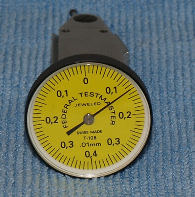 #ad METRIC BESTEST VERTICAL DIAL TEST INDICATOR .01 mm BADGED FEDERAL. NO ENGRAVINGS