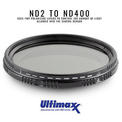 #ad ULTIMAXX Variable Neutral Density Twisting Multi Coated Filter ND2 ND400