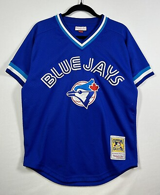 #ad Mitchell Ness Toronto Blue Jays Joe Carter #29 1993 Coopertown Mesh Medium Blue
