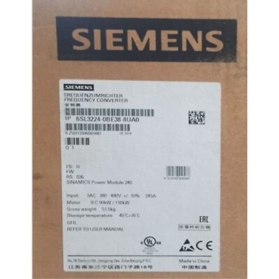 #ad New Siemens 6SL3 224 0BE38 8UA0 6SL3224 0BE38 8UA0 G120 PM240 Power Module