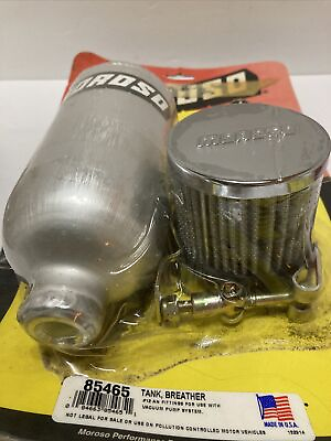 #ad Moroso Universal Race Oil Breather 12 Catch Can Tank 85465 New