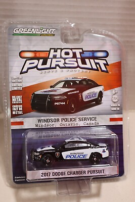#ad 1:64 Greenlight HOT PURSUIT WINDSOR ONTARIO Police 2017 Dodge Charger Pursuit