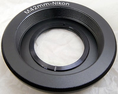 #ad M42 Pentax screw mount Lens to Nikon F Ai s Camera adapter Ring w Glass Infinity