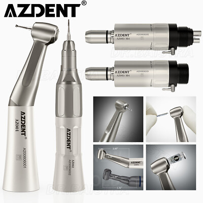 #ad AZDENT Dental Slow Low Speed Handpiece Straight Contra Angle Air Motor 4 2H