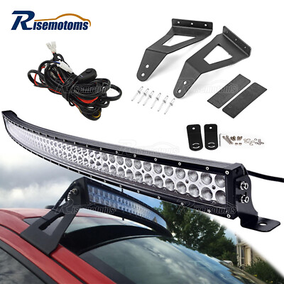 For 04 18 Ford F150 Above Windshield 52 inch Curved LED Light Bar Mounting Kit