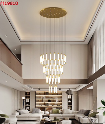 #ad Modern Acrylic Drop Villa Hotel Stairs Chandelier Nordic Lighting Lamp Pendant