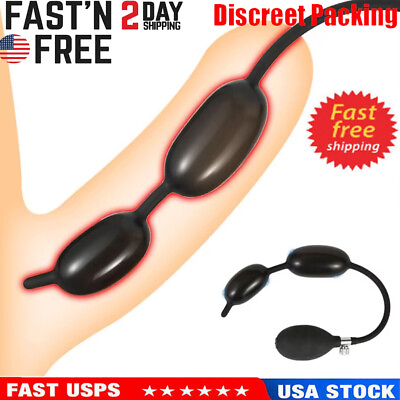 #ad Male 30cm Inflatable Urethral Sounding Penis Plug Stretcher Dilator Pump Enhance