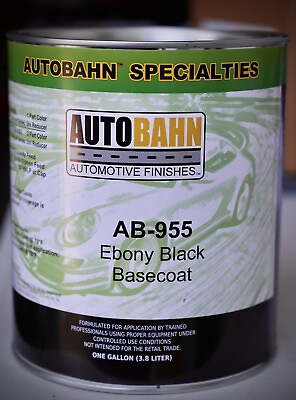 #ad Autobahn EBONY BLACK BaseCoat AB 955 GALLON Size Auto Paint GM WA 8555 High Teck