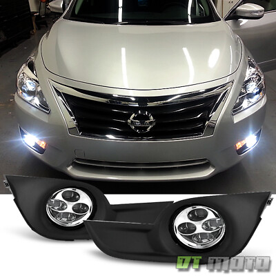#ad For 2013 2015 Altima Sedan 4 Quad LED DRL Fog Lights Driving Bumper LampsSwitch