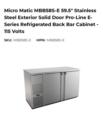 #ad Micromatic Back Bar Pro Line E Series 3 Keg MBB58S E stainless