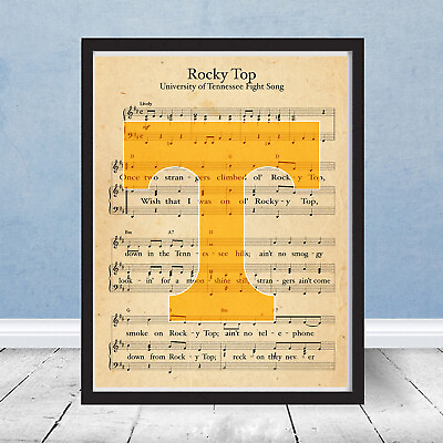 #ad #ad University of Tennessee Rocky Top Fight Song Art Gift Vols Football Volunteers