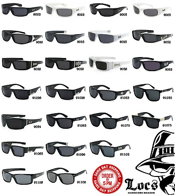 #ad LOCS Hardcore Gangster Sunglasses Classic Lowrider Biker Cholo Designer Eyewear