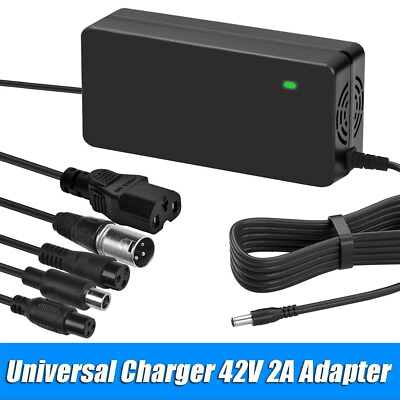 #ad Universal 6 in 1 Adapter Charger For 36V Electric E bike Scooter Li ion Battery