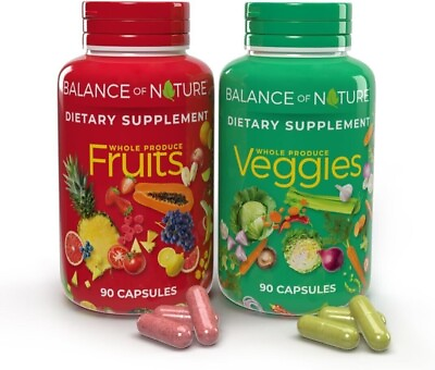 #ad Fruits and Veggies Whole Food Supplement with Superfood 180 Fruit Capsules 1 Set