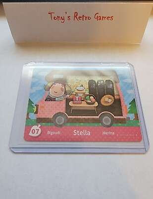 #ad STELLA 07 AMERICAN USA WELCOME HOME RV MINT ANIMAL CROSSING AMIIBO PACK CARD