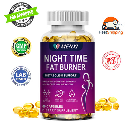 #ad Night Time Fat Burner Supplement Weight Loss Appetite Suppressant Detox 200000mg