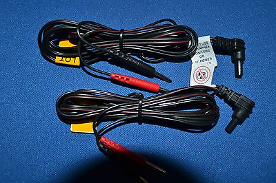 #ad Replacement TENS EMS Unit Lead Wires with Pin Connectors 45quot; 2 ea 1Pair