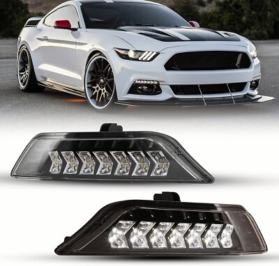 #ad for 2015 2017 Ford Mustang Fog Lights LED DRL Sequential Signals Left amp; Right