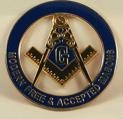 #ad Freemason Masonic Free amp; Accepted Modern Masons Cut Out Car Emblem