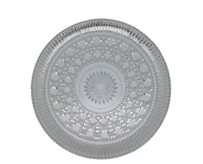 #ad VTG Windsor Button amp; Cane Federal Pressed Glass Cake Plate Serving Platter 11quot;