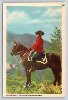 #ad #ad Royal Canadian Police in the Rockies Horseback in Canada VINTAGE Postcard
