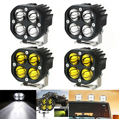 #ad 3#x27;#x27; Inch 40W LED Cube Pods Amber Off Road Driving Lights Spot Work Light Bar Fog