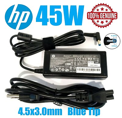 #ad Genuine HP EliteBook 840 G3 G4 G6 G7 G8 Notebook PC 45W Adapter Charger Blue Tip