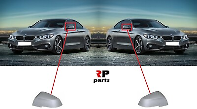 #ad FOR BMW 4 F32 F33 F36 WING MIRROR COVER CAP PRIMED PAIR SET Lamp;R